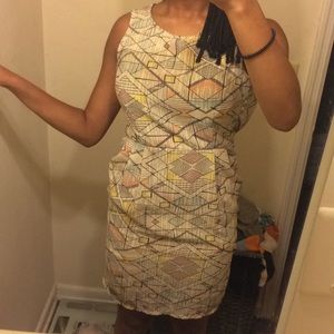 Geometric print dress